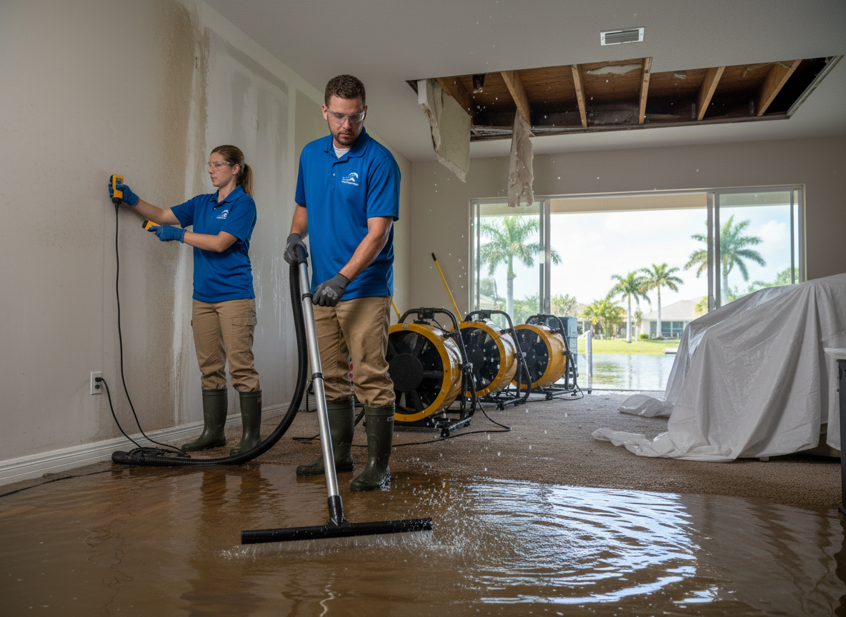 water damage restoration work by Water Damage Restoration Naples Florida in Naples, Florida